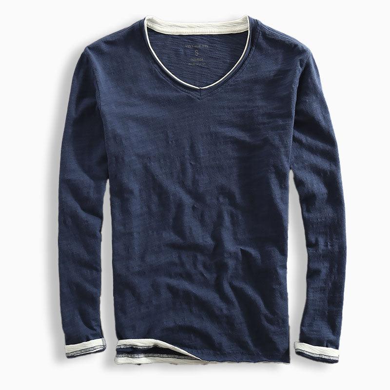ZEN | COTTON V- NECK SPRING SHIRT