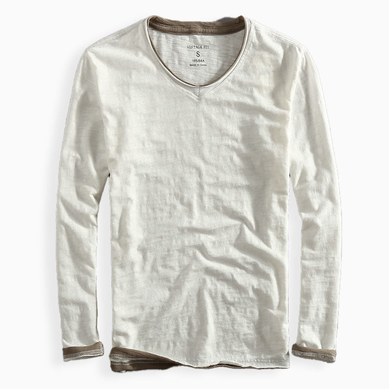 ZEN | COTTON V- NECK SPRING SHIRT