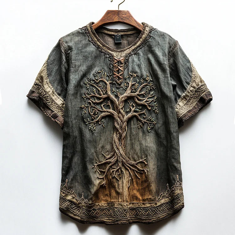 SOREN LINEN EMBROIDERED SHIRT
