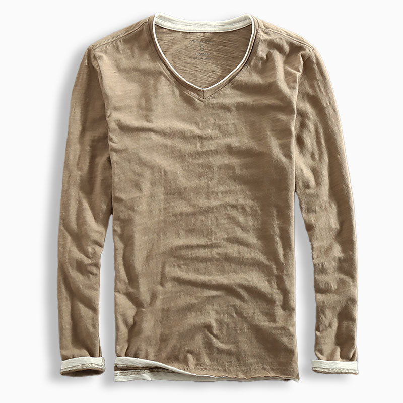 ZEN | COTTON V- NECK SPRING SHIRT